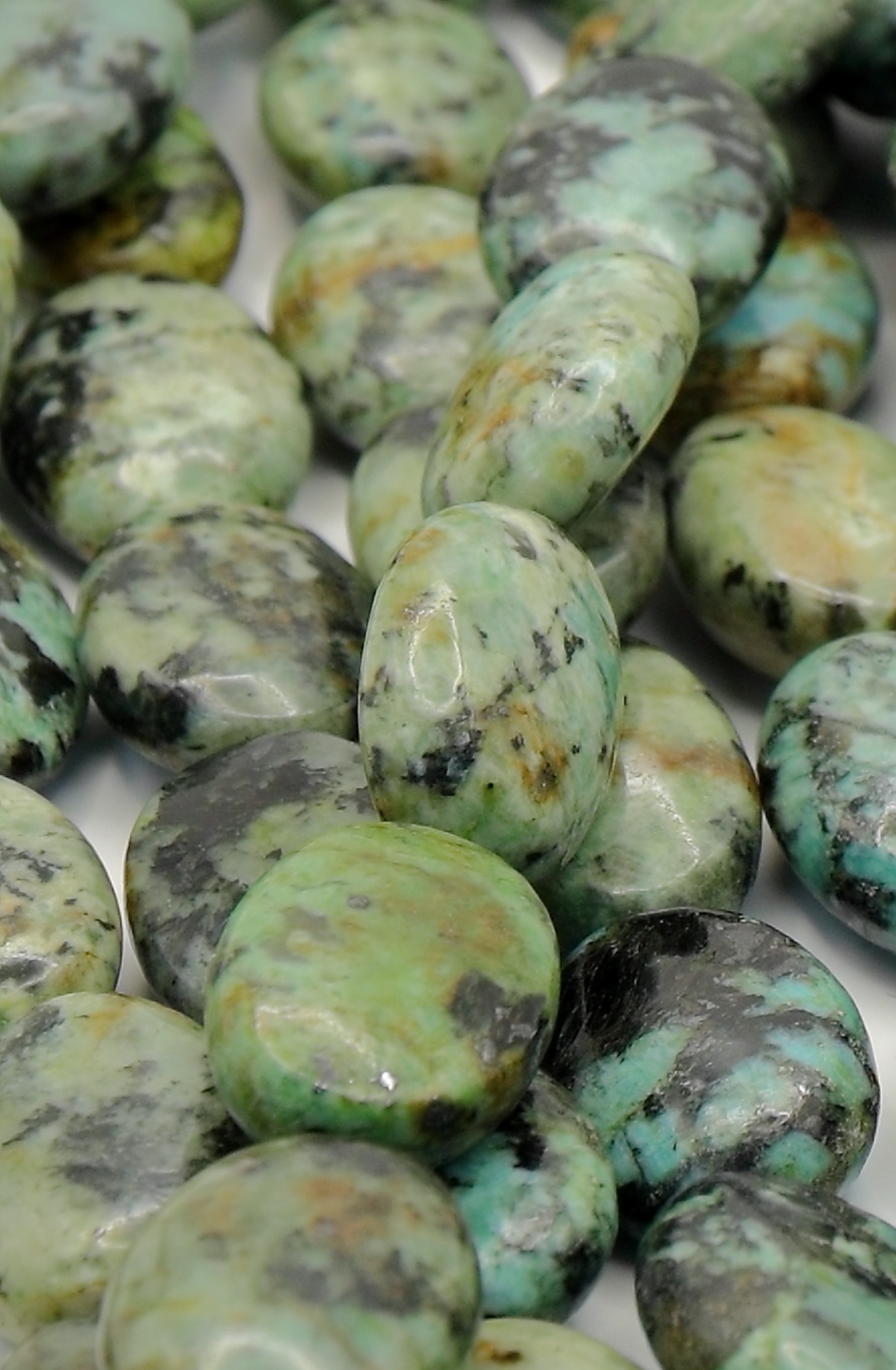 African Turquoise Oval Shape Beads