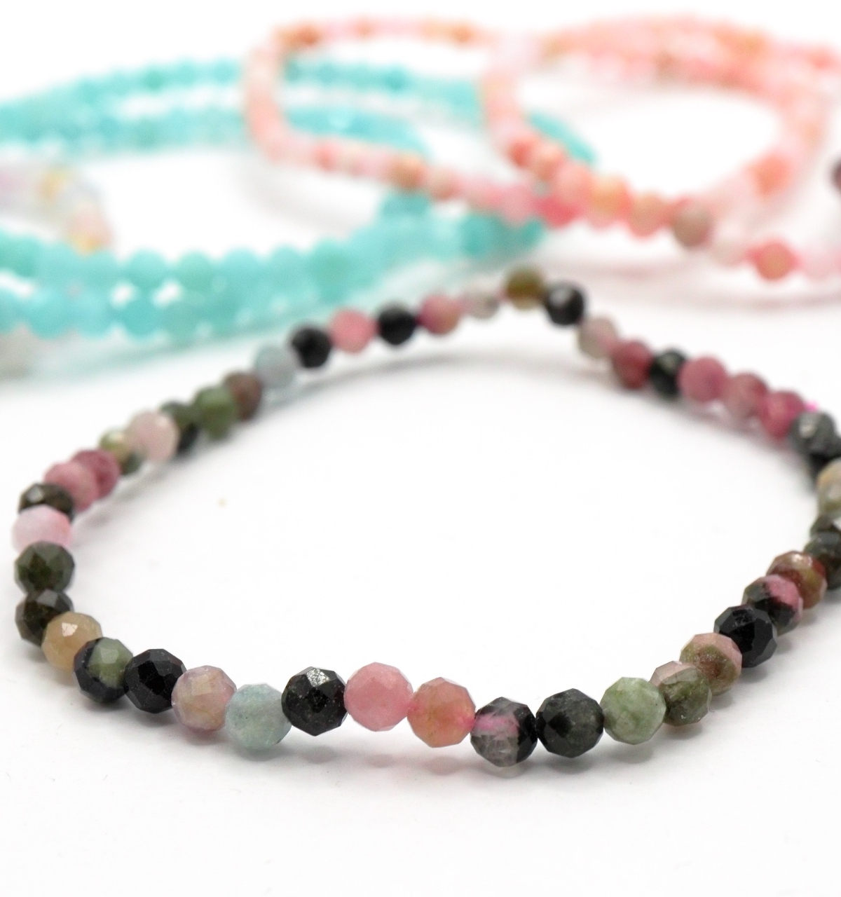Tiny 4 mm Faceted Bracelets