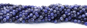 Sodalite Faceted Round Beads 8 mm