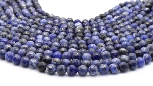 Sodalite Faceted Round Beads 10 mm