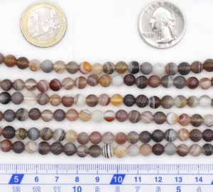 Botswana Agate Round Beads 6 mm