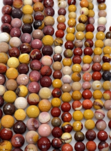 Mookaite Faceted Round Beads 4 mm