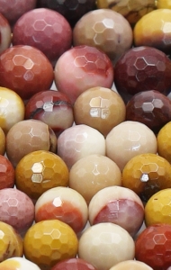 Mookaite Faceted Round Beads 12 mm