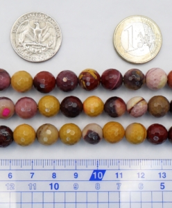Mookaite Faceted Round Beads 10 mm