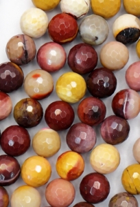 Mookaite Faceted Round Beads 8 mm