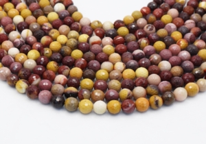 Mookaite Faceted Round Beads 6 mm