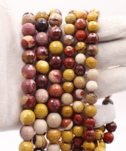 Mookaite Faceted Round Beads 6 mm