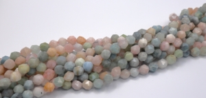 Morganite Triangular Faceted Beads 12 mm
