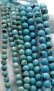 Chinese Turquoise Round Beads - 5.5mm