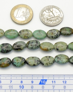 African Turquoise Oval Shape Beads 10x14