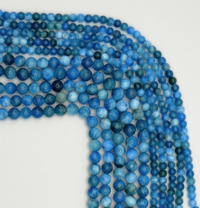 Light Blue Apatite Round Beads 4 mm