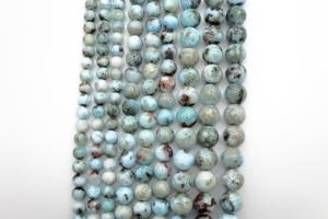 Commercial grade Larimar Round Beads 8 mm