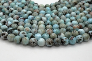 Commercial grade Larimar Round Beads 8 mm