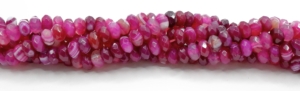 Pink Agate with Vein Faceted Rondells 8 mm