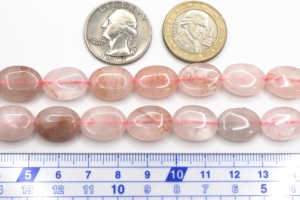 Strawberry Quartz Oval Shape Beads 12x16