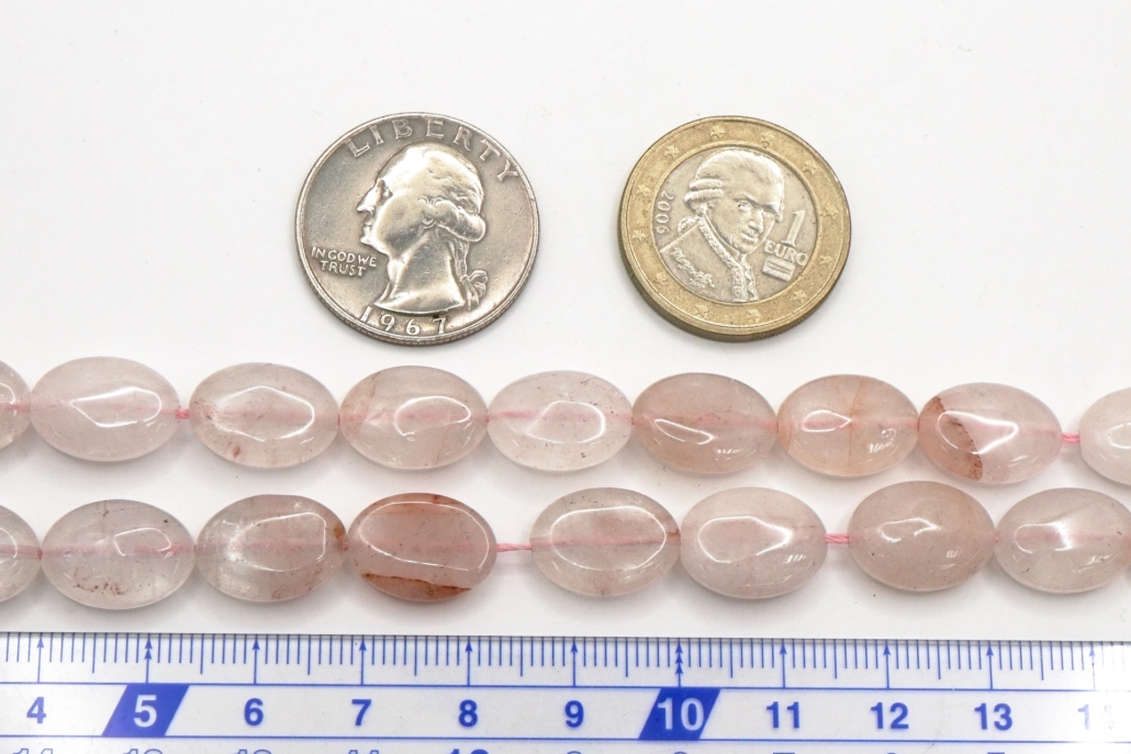 Strawberry Quartz Oval Shape Beads 10x14