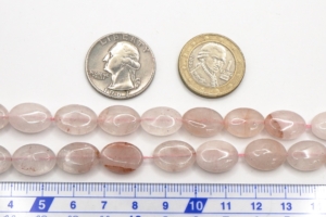 Strawberry Quartz Oval Shape Beads 10x14