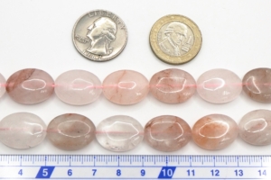 Strawberry Quartz Oval Shape Beads 15x20