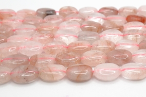 Strawberry Quartz Oval Shape Beads 15x20